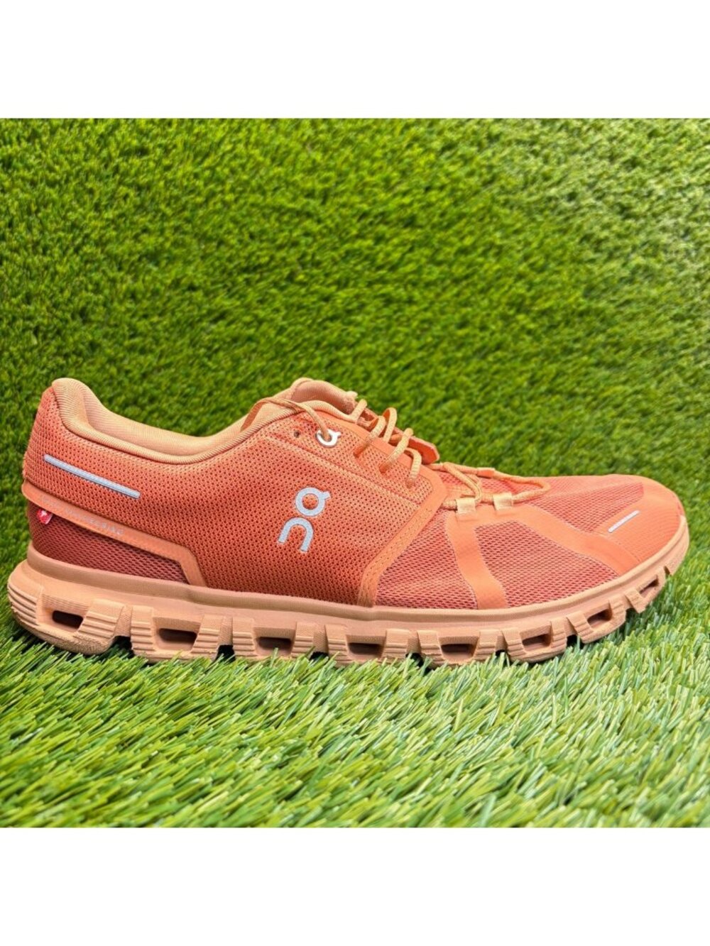 On Cloud 6 Mens Size 11 Orange Gray Athletic Running Walking Shoes Sneakers